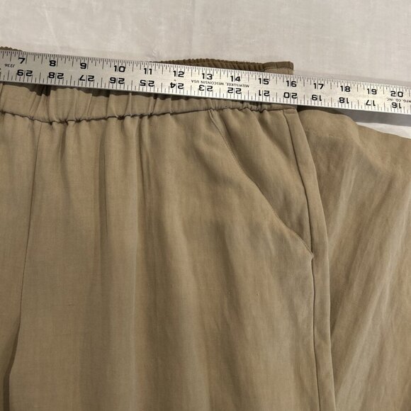 Coldwater Creek Womens Pant Natural Fit M Silk Linen Blend Pull On Travel Flowy - Picture 6 of 9